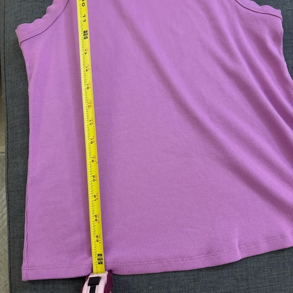Veronica Beard Jeans Purple Jordyn Ribbed Tank Top (size large) - Picture 5 of 6